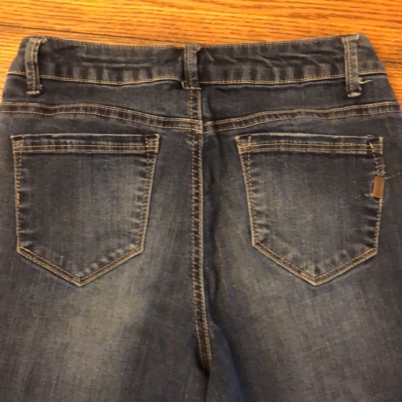 1822 Frayed Straight Leg Stretch Size 6 Jeans 5 pocket Casual Date Night Game - Picture 8 of 16